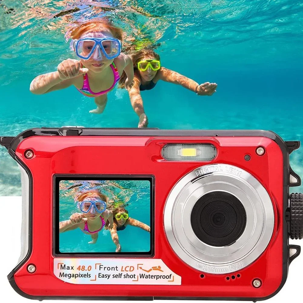 48MP Megapixel Waterproof Dual Screen Full HD 1080P Digital Camera